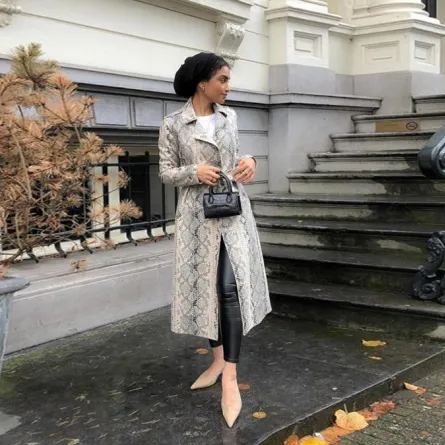 ملابس جلد للمحجبات وطرق تنسيقها من وحي إطلالات الفاشينيستا