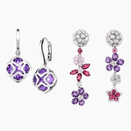 أقراط بالأحجار الكريمة الملونة وكيفية تنسيقها بحسب شكل الوجه 