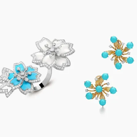 مجوهرات مرصّعة بحجر الفيروز الأزرق