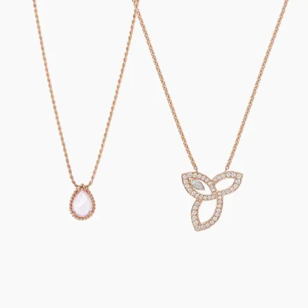 موديلات سلاسل طويلة بالذهب الوردي من الماركات العالمية 