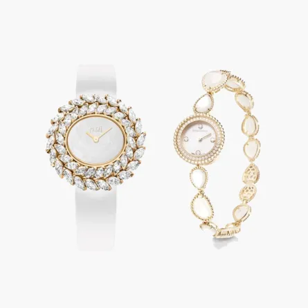  تنسيق ساعات باللون الأبيض مع فستان عروس