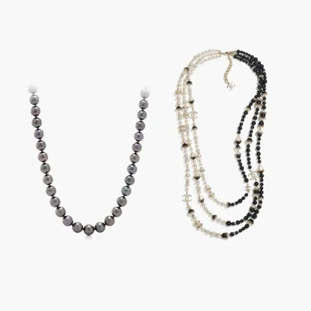 أجمل قلادات ملونة من اللؤلؤ المعقود 