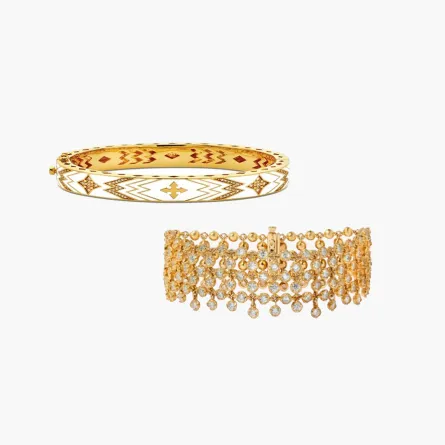 موديلات أساور ذهب عريضة هندية