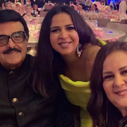 إيمي برفقة والديها دلال عبد العزيز وسمير غانم.. الصورة من حساب إيمي سمير غانم على انستقرام