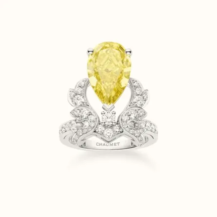  خاتم مرصّع بالألماس الأصفر من شوميه Chaumet 