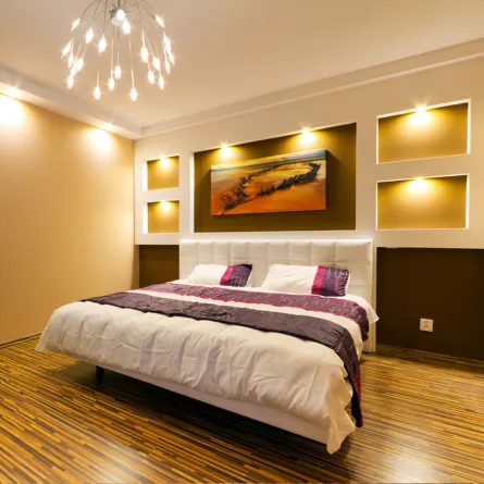 الإضاءة في تصميم غرف النوم