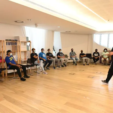 من حصص تدريب المعلمين على تدريس الدراما والمسرح