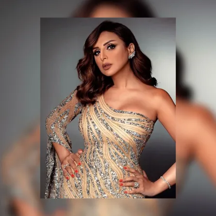 أنغام بمجوهرات الذهب الأبيض والألماس-الصورة من حسابها على انستغرام