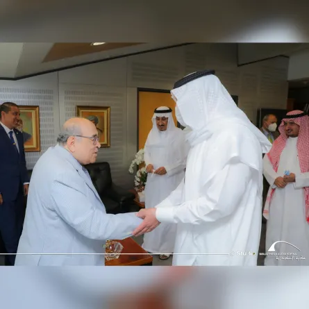 أمين عام دارة الملك عبدالعزيز يلتقي مدير مكتبة الإسكندرية  -الصورة من الموقع الرسمي لمكتبة الاسكندرية