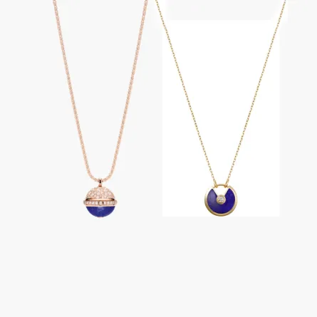 موديلات قلادات مرصعة بأحجار اللازورد 