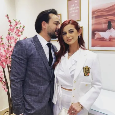 منة عرفة وزوجها محمود المهدي - الصورة من حساب المهدي على إنستقرام