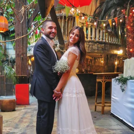 هبة طوجي وزوجها - الصورة من حسابها على إنستقرام