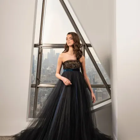 موديلات فساتين زفاف باللون الأسود 2022