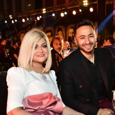 حمادة هلال وزوجته الدكتورة أسما سميح - الصورة من حسابها على انستغرام