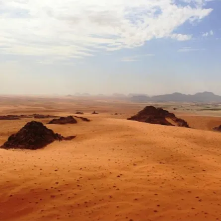 تحت هذه الكثبان توجد أدلة على الأراضي العشبية الخضراء والبحيرات- الصورة من موقع abc.net.au