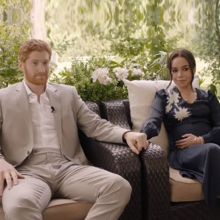 بطلا الفيلم جوردان دين وسيدني مورتون في لقطة من المقابلة الشهيرة مع أوبرا - الصورة من موقع The Things