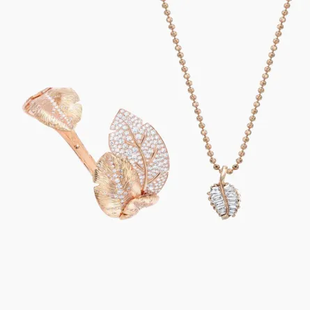 مجوهرات مزينة بأوراق الشجر لأناقة مميزة في الخريف