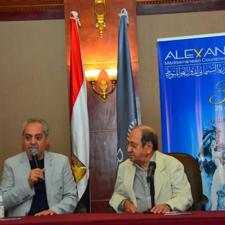 دريد لحام من ندوة تكريمه - الصورة من صفحة مهرجان الإسكندرية على الفيس بوك