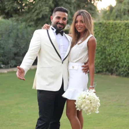 أحمد سعد وعلياء البسيوني من عقد القران - الصورة من حساب أحمد سعد على إنستقرام