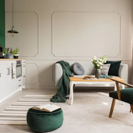 الأخضر الداكن في ديكورات الخريف