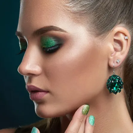 مكياج أخضر لليوم الوطني السعودي