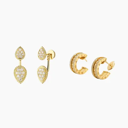 موديلات أقراط ذهب صغيرة لعاشقة الأسلوب الناعم