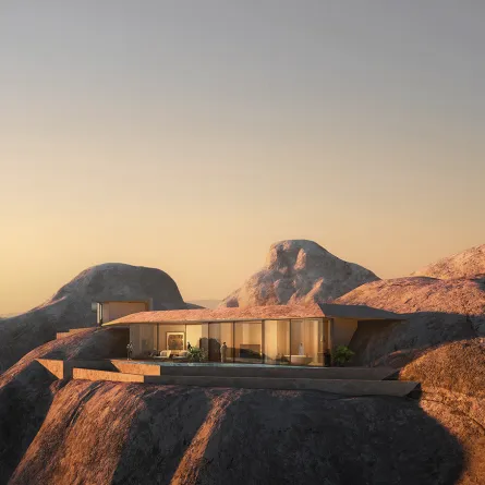 دزرت روك منتجع جبلي فاخر محفوز في صخور منطقة البحر الأحمر في السعودية