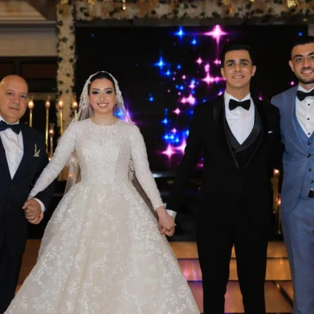  زفاف آلاء ناصر الشامي على المهندس حازم كامل