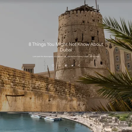 "ثقافة دبي وتراثها" مشروع جديد لمشاركة قصص دبي المُلهِمة مع العالم