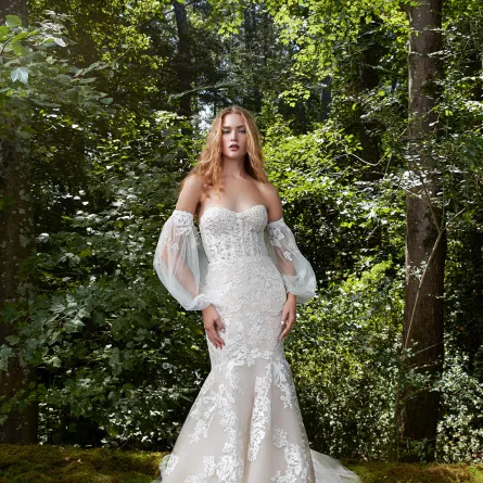 فستان زفاف دانتيل فرنسي من آن بيرج Anne Barge   