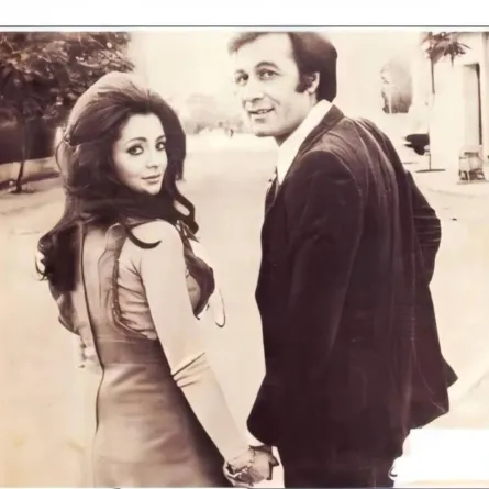 محمود ياسين وشهيرة - الصورة من حساب شهيرة على الفيس بوك