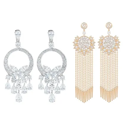 أحدث موديلات أقراط شاندلير لإطلالة راقية