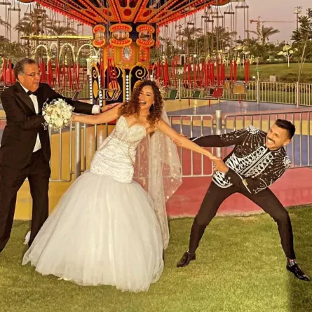 حفل زفاف حسن ابو الروس وغادة والي - الصورة من حسابه على انستغرام