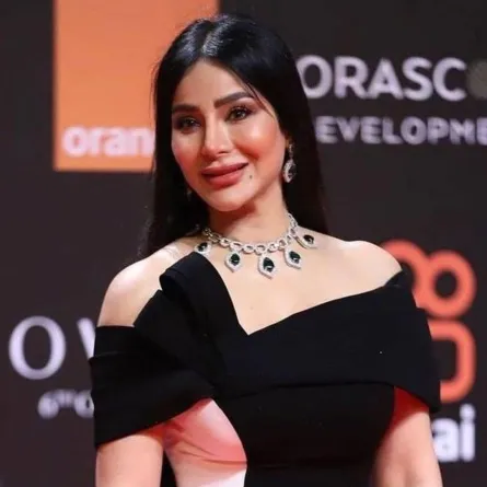 لجين عمران من مهرجان الجونة 2021 - الصورة من انستغرام دار أزياء شربل كرم