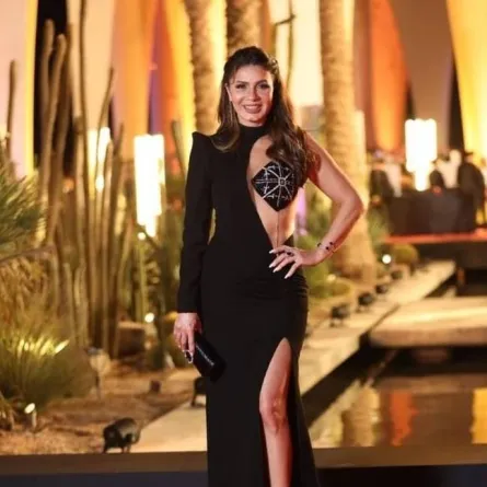 فستان نجلاء بدر في مهرجان الجونة 2021 - الصورة من انستغرام دار تمرازا