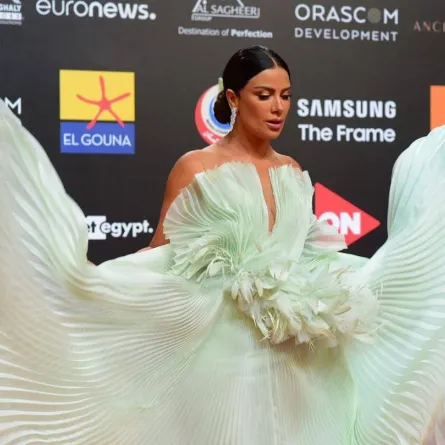 صبا مبارك خلال العرض الأول لفيلم أميرة في مهرجان الجونة السينمائي - الصورة من حساب المهرجان على انستغرام 