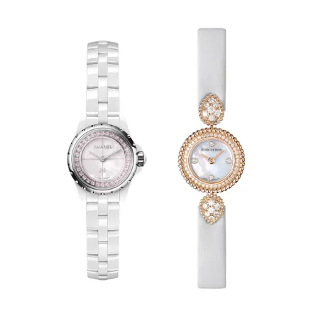 موديلات ساعات نسائية باللون الأبيض لخريف 2021