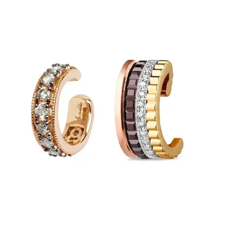 أحدث موديلات اقراط ذهب cuff لخريف 2021