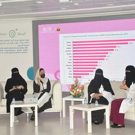ندوة توعوية عن سرطان الثدي بمستشفى الهية الملكية بالجبيل الصناعية 