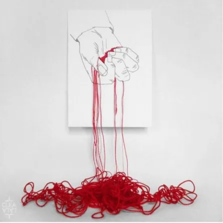 فن التطريز على الورق بالخيط