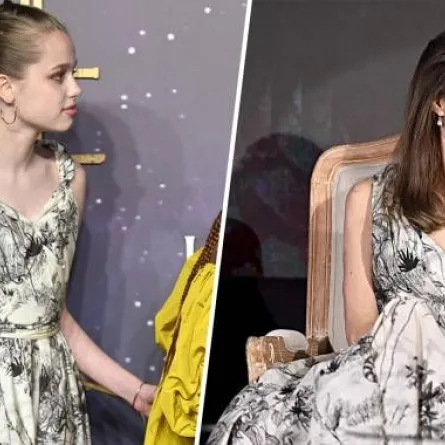 أنجلينا وابنتها بفستان ديور - الصورة من موقع The Today Show