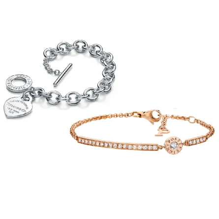 موديلات أساور ذهب مرصّعة بالحروف