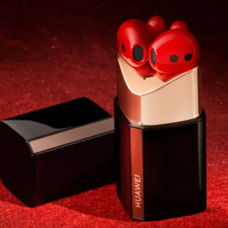 صورة سماعات الأذن التي تشبه قلم أحمر الشفاه