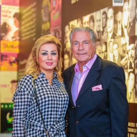 مصطفى فهمي وفاتن موسى- الصورة من حسابها على الفيس بوك