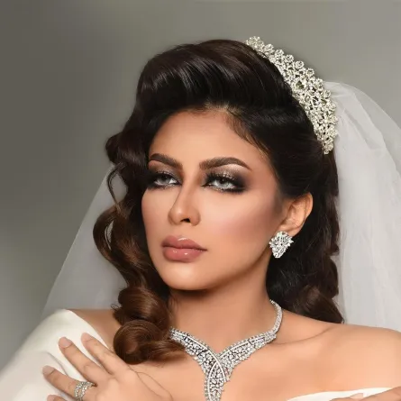 مكياج سعودي للعروس - الصورة من حساب خبيرة التجميل السعودية حليمة الخاص على إنستغرام