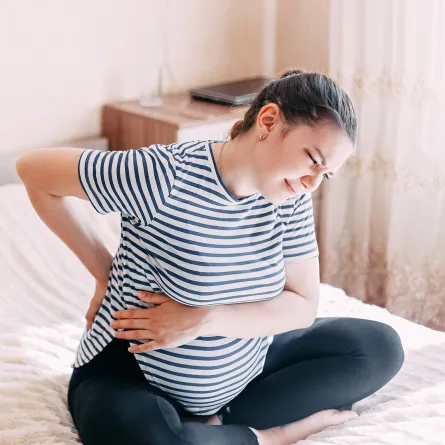 صورة لآلام البطن عند الحامل
