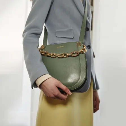 حقيبة باللون الزيتي من بوربونيز  Borbonese