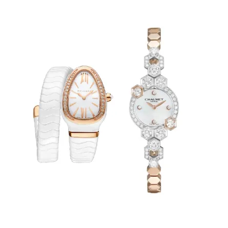 موديلات ساعات نسائية باللون الأبيض لعروس خريف 2021