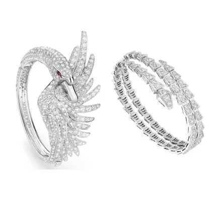 أساور مرصعة بالألماس لعروس الموسم