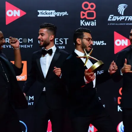  علي العربي ونجوم فيلم كباتن الزعتري - الصورة من حساب مهرجان الجونة على انستغرام 